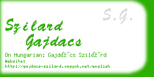szilard gajdacs business card